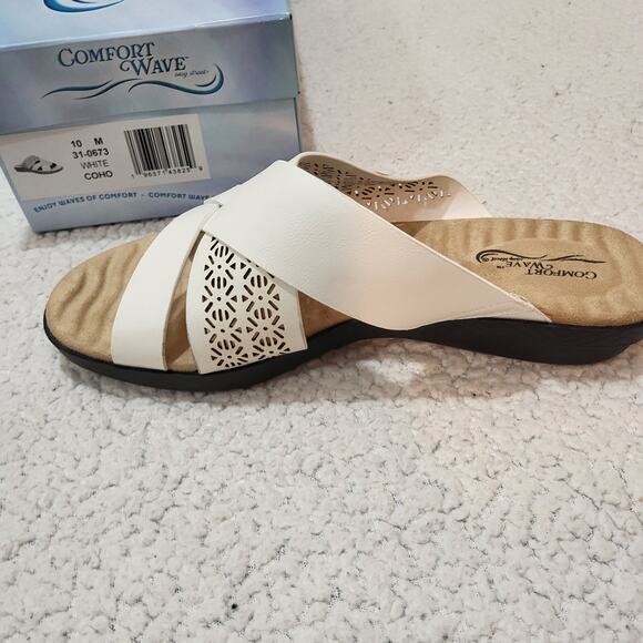 NEW Easy Street Women's COHO Slide Sandal White size 10 - Picture 3 of 7